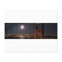 Vollmond Sans Franciso Gespannter Galeriedruck