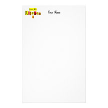 Von der Küche des Retro Rot-Gewohnheits-Briefpapie Personalisierte Druckpapiere