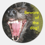 Vorsicht, bissiger Hund Aufkleber