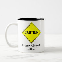VORSICHT verschrob ohne Kaffee Tasse