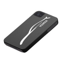 VQ35DE - Weiß-Silhouette des Coupé-G35 iPhone 4 Hülle