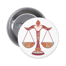 Waage/Waage-Symbol Anstecknadelbuttons