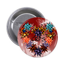 Wachsendes CRPS Bewusstseins-Lava-Blüten-Herz Anstecknadelbutton