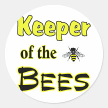 Wächter der Bienen dunkel Runder Sticker