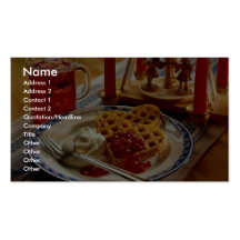 Waffeln und Getränk Visitenkarten Vorlage