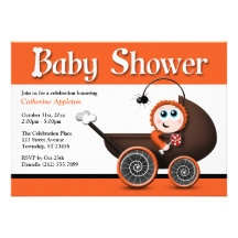 Wagen-Halloween-Babyparty-Einladungen