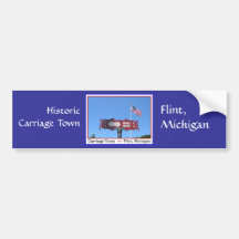 Wagen-Stadt - Feuerstein, Michigan Auto Aufkleber