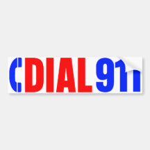 Wählen Sie 911 Polizei-Aufkleber 3 Autosticker