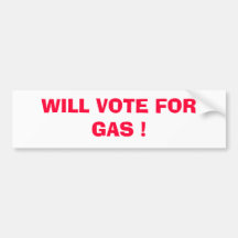 WÄHLT FÜR GAS! AUTOAUFKLEBER