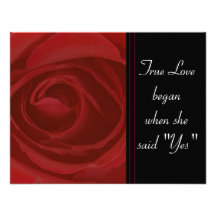 Wahre Liebe-Rose Individuelle Einladung