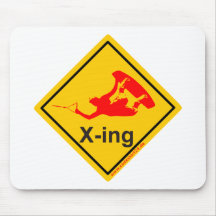 Wakeboarder x-ing and crossing mousepad