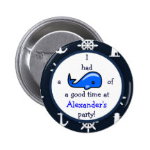Wal eines gute Zeit-Seethema-Geburtstages Anstecknadelbuttons