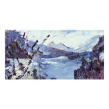Walchensee mit Bergen und Ufer-Steigung durch Cori Photo Karten