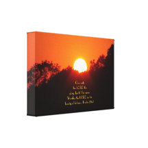 Waldhügel-Sonnenuntergang-Leinwand Leinwanddruck