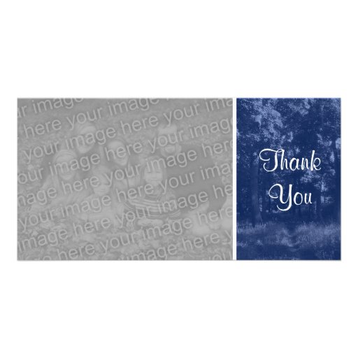 Waldweg - danke - Blau Photo Karte