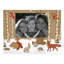 Waldweihnachtsfoto-Postkarte