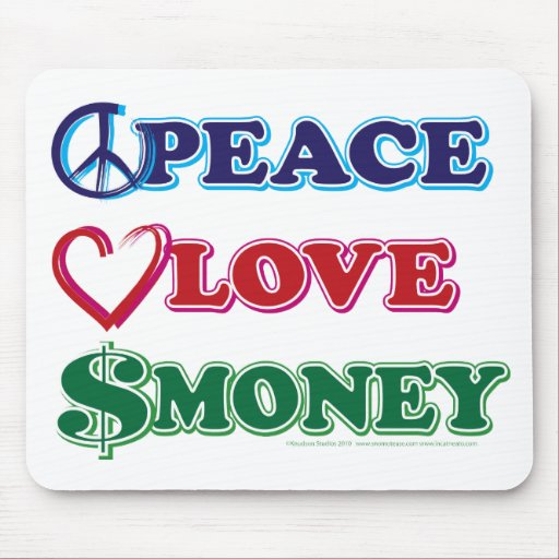 Wall Street/FriedensLiebe-Geld Mousepads