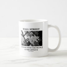 Wall Street wird mit zu vielem Betaalpha gepflaste Kaffee Haferl