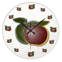 Wand-Uhr der Apfel-3D (Specke)