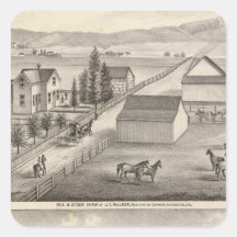 Wanderer, Knittel Wohnsitze, Bauernhöfe Sticker