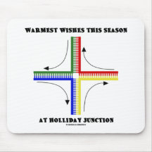 Wärmste Wünsche diese Jahreszeit an Holliday Kreuz Mousepad