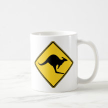 warnende Gefahr des Kängurus an Australien-Tag Tassen