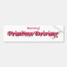 Warnende Prinzessin Driving Auto Sticker
