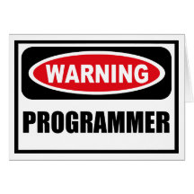 Warnende PROGRAMMIERER Gruß-Karte