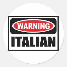 Warnender ITALIENISCHER Aufkleber