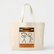 Warnender Temperamental Clarinetist Tasche