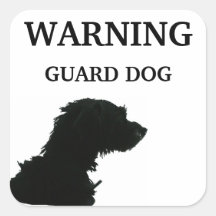 WARNING QUADRATSTICKER