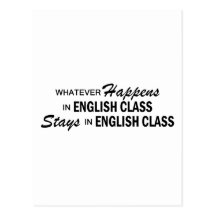 Was auch immer geschieht - englische Klasse Postkarte