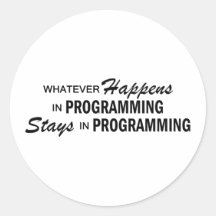 Was auch immer geschieht - Programmierung Runder Sticker