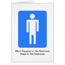 "Was geschieht im Restroom… " Grußkarten