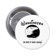 Washington, das Herz des Pferdelandes Buttons