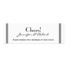 Washington DC Destination Wedding Drink Ticket Business Card