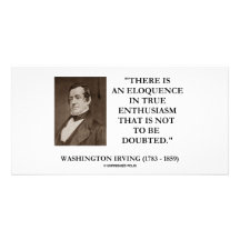 Washington Irving-Beredsamkeit in der wahren Begei Fotokarte