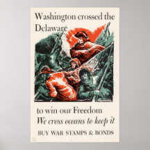 Washington kreuzte das Delaware, um unsere Freihei Plakatdruck
