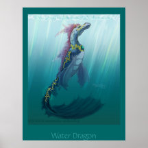 Wasser-Drache Posterdruck