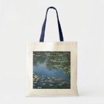 Wasser-Lilien, Monet, Vintage Impressionismus-Blum Leinentasche