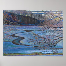 Wasser-Reflexionen durch Inwood Park Plakat
