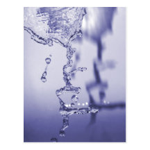 Wasser-Tröpfchen-Form Postkarte