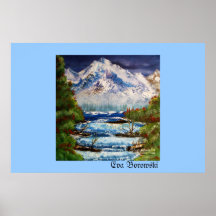 "Wasserfall des Berges"Bild von Eva Borowski Plakatdruck