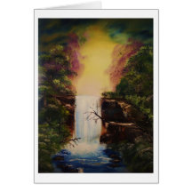 Wasserfall Grußkarte