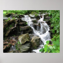 Wasserfall in smokey Bergen 2 Plakatdruck