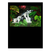 Wasserfall-Wildnis Postkarten