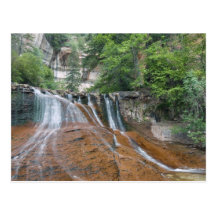 Wasserfall, Zion Nationalpark, Utah, USA Postkarte