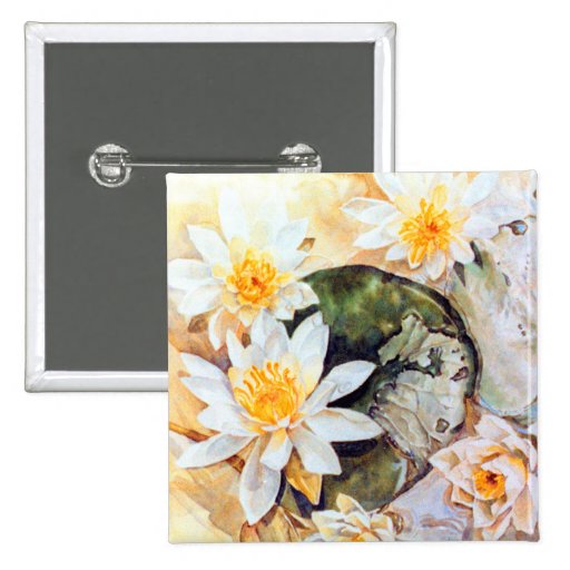 Wasserlilien Anstecknadelbutton