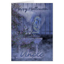 Wasserspeier Onkels Happy Halloween Karte