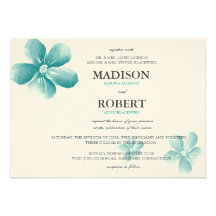 Watercolor-Aqua-Blumen, die Einladungen Wedding si